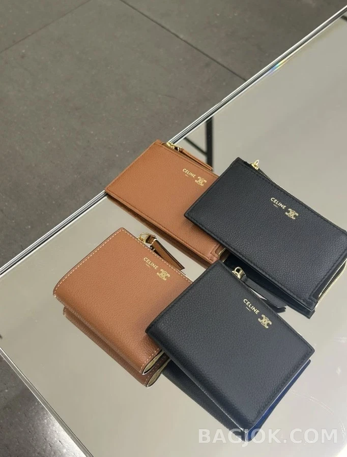 셀린느 셀린느 컴팩트 지퍼 지갑 그레인드 카프스킨 상세 이미지