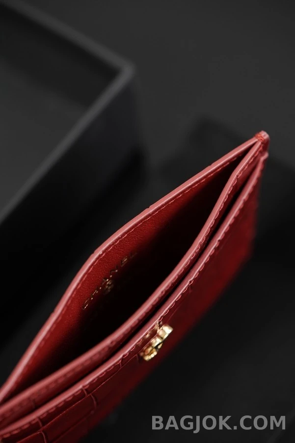 샤넬 샤넬 크로커다일 엠보싱 카프스킨 카드 홀더 상세 이미지