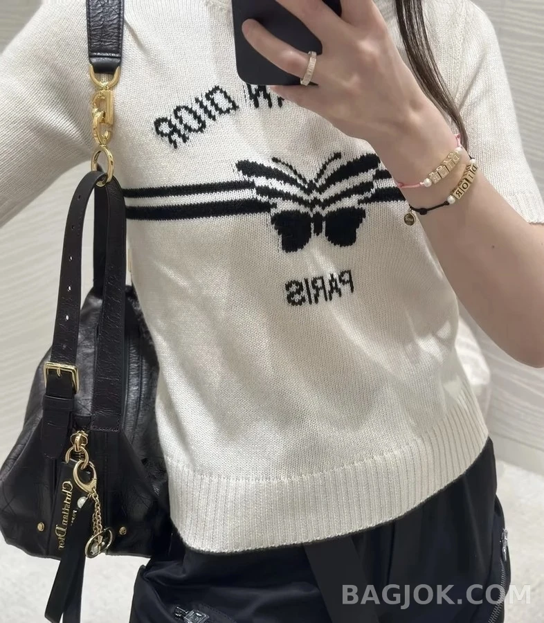 디올 디올 레터링 큐브 진주 팔찌 상세 이미지