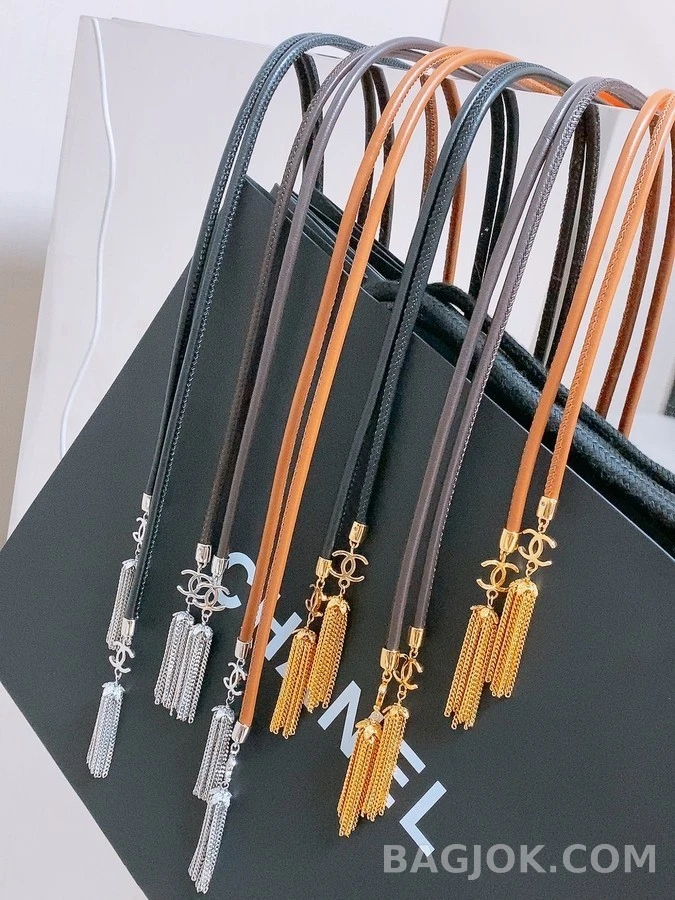 샤넬 샤넬 더블 C 로고 태슬 벨트 상세 이미지