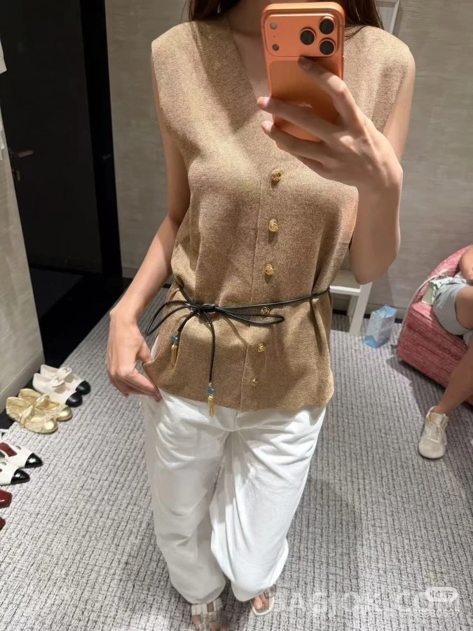 샤넬 샤넬 더블 C 로고 태슬 벨트 상세 이미지