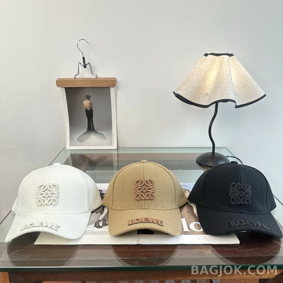 로에베 로에베 아나그램 로고 베이스볼 캡 브라운 상세 이미지