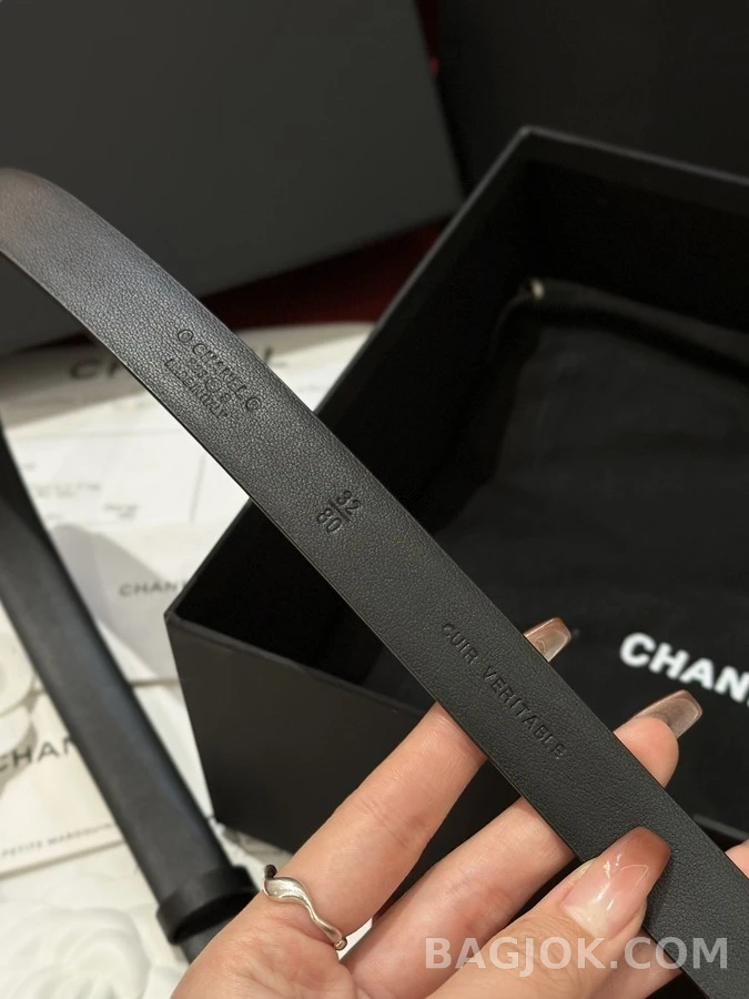 샤넬 샤넬 20mm 펄 크리스탈 버클 벨트 상세 이미지
