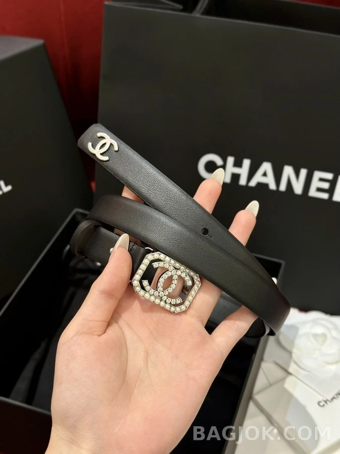샤넬 샤넬 20mm 펄 크리스탈 버클 벨트 상세 이미지