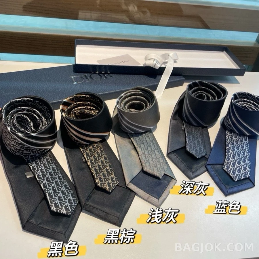 디올 디올 CD 로고 자카드 넥타이 상세 이미지