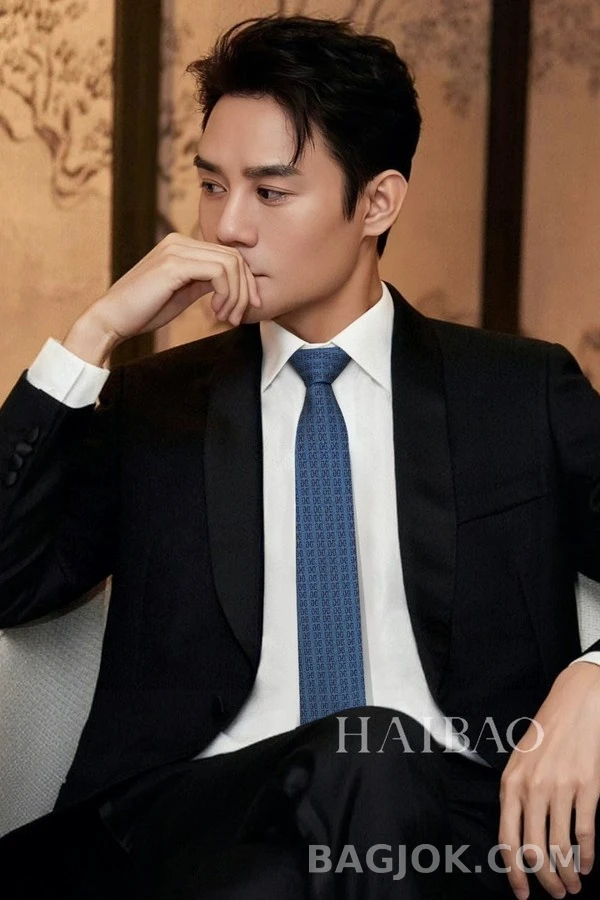 에르메스 에르메스 H 더블 체인 실크 넥타이 상세 이미지