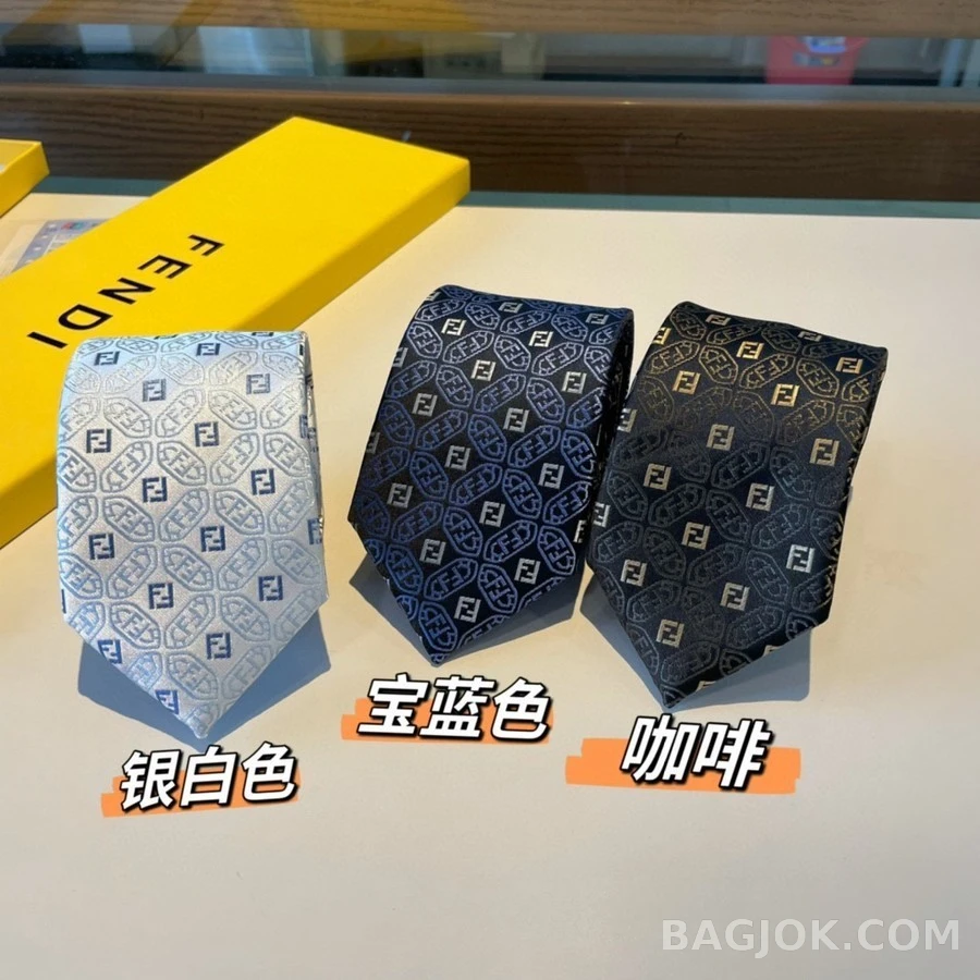 펜디 펜디 로고 패턴 넥타이 상세 이미지