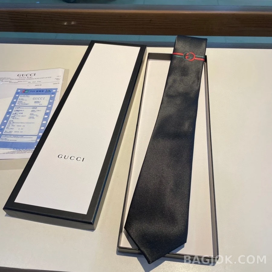 구찌 구찌 로고 실크 넥타이 상세 이미지