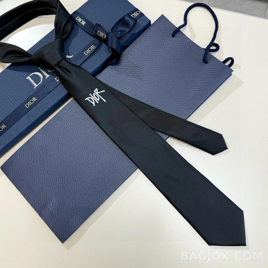 디올 디올 필기체 로고 넥타이 상세 이미지