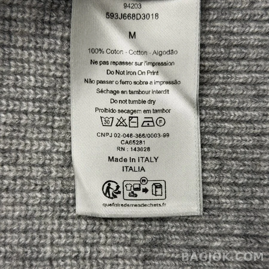디올 디올 레터링 V넥 니트 상세 이미지