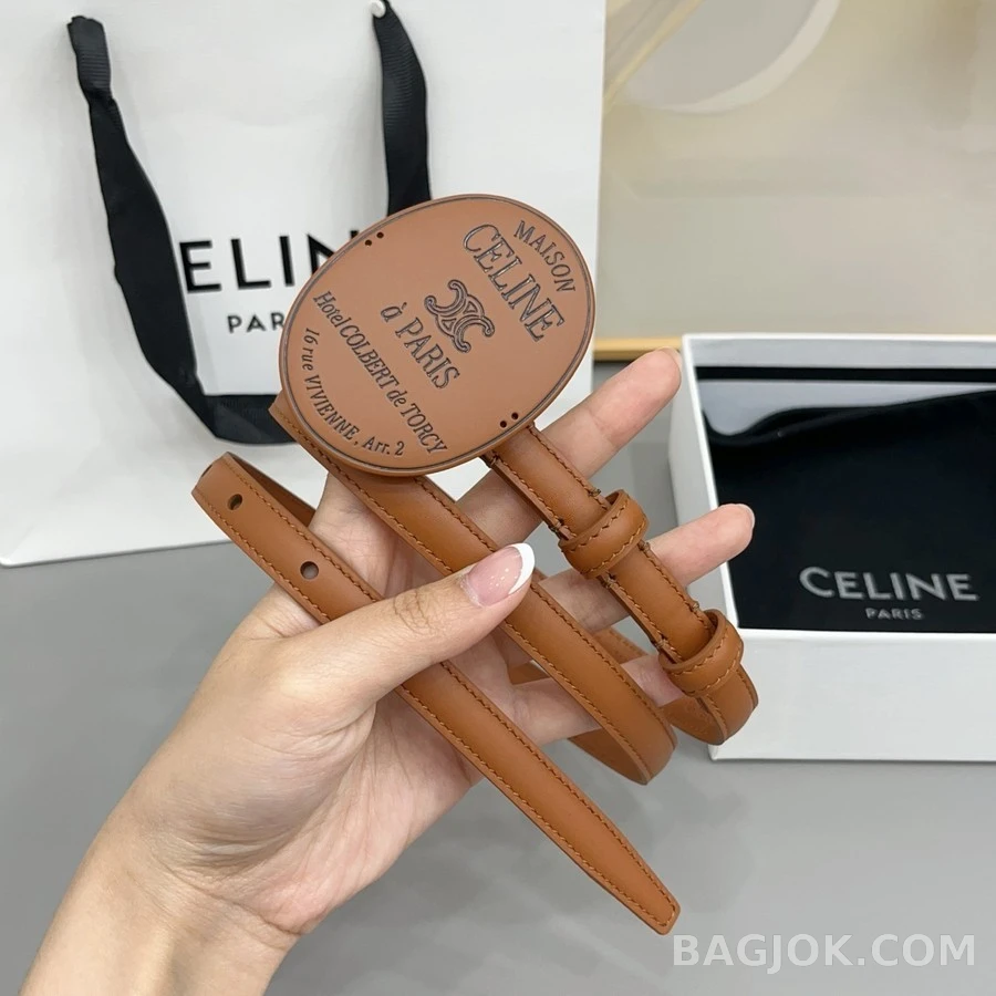 셀린느 셀린느 메종 가죽 태그 벨트 상세 이미지