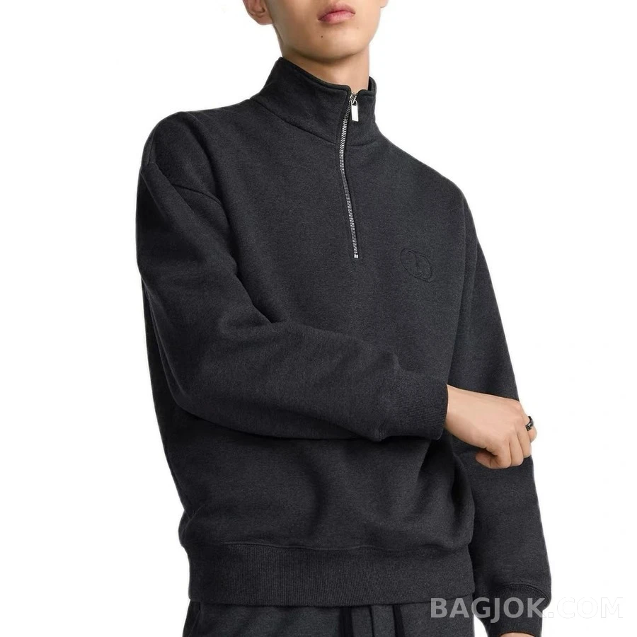 디올 디올 로고 반집업 맨투맨 상세 이미지