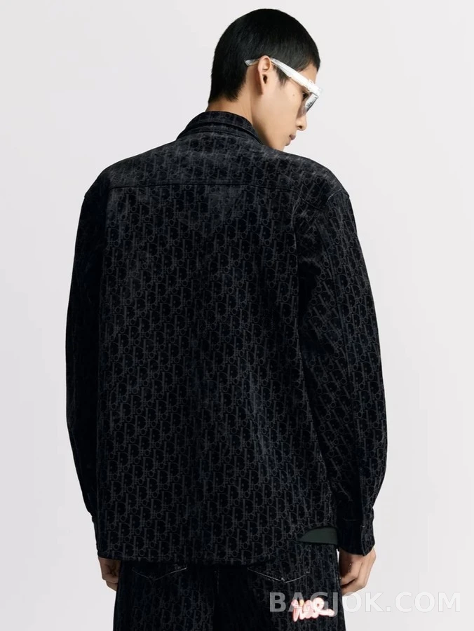 디올 디올 로고 오블리크 패턴 셔츠 상세 이미지