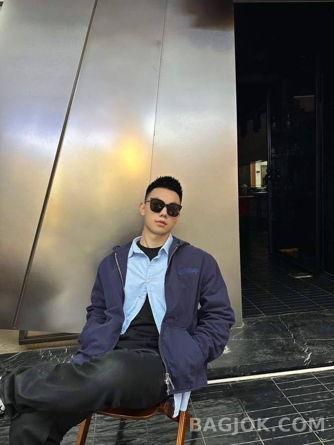 디올 디올 로고 자수 후드 집업 자켓 상세 이미지