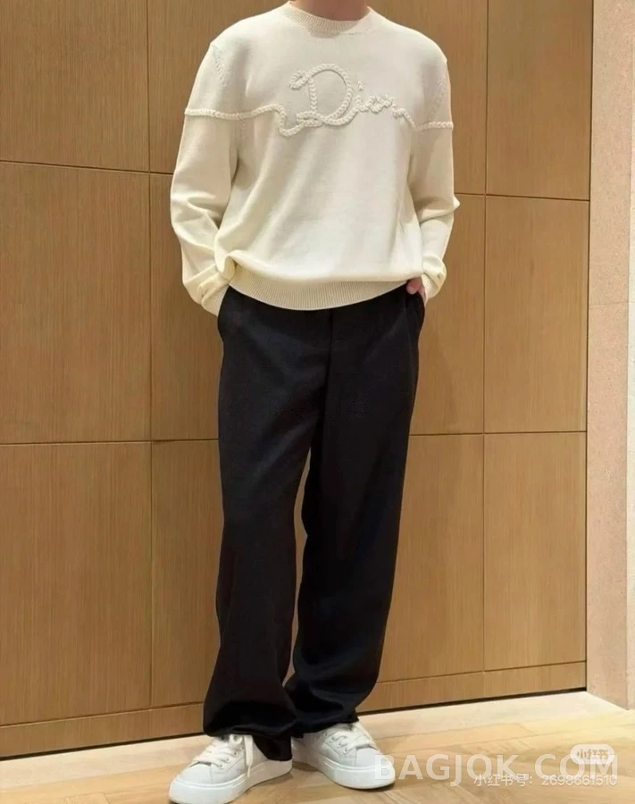 디올 디올 리본 로고 니트 상세 이미지