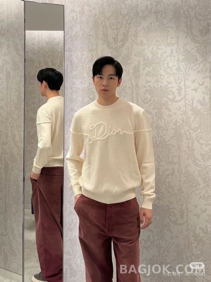 디올 디올 리본 로고 니트 상세 이미지