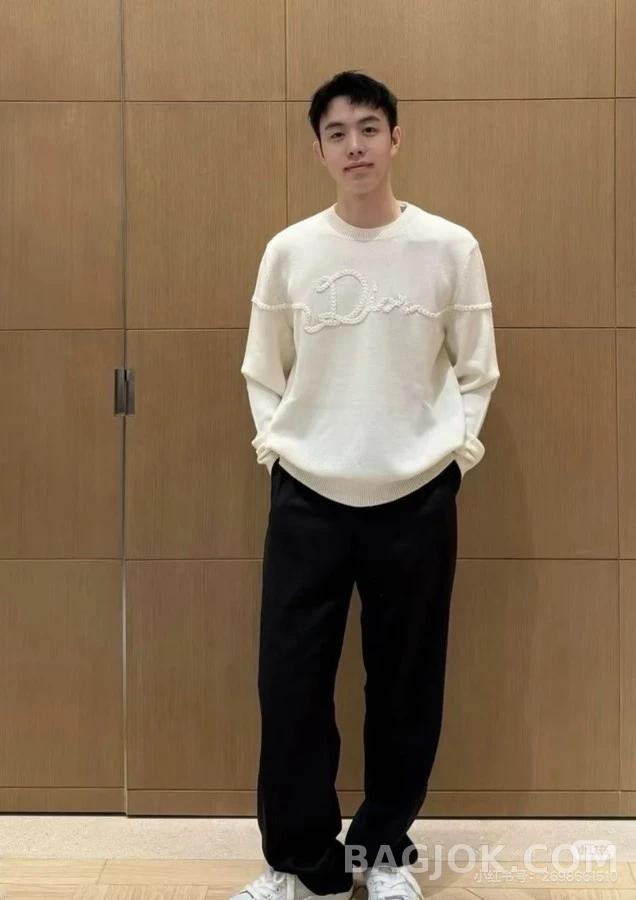 디올 디올 리본 로고 니트 상세 이미지