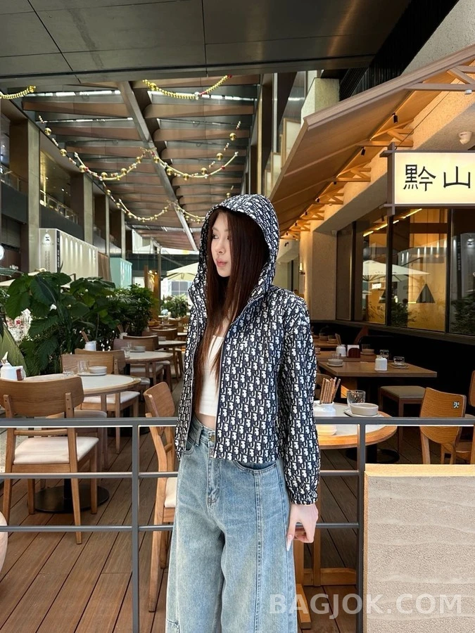 디올 디올 모노그램 후드 바람막이 상세 이미지