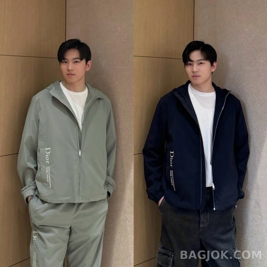디올 디올 몽테인 로고 방풍 후드 집업 상세 이미지