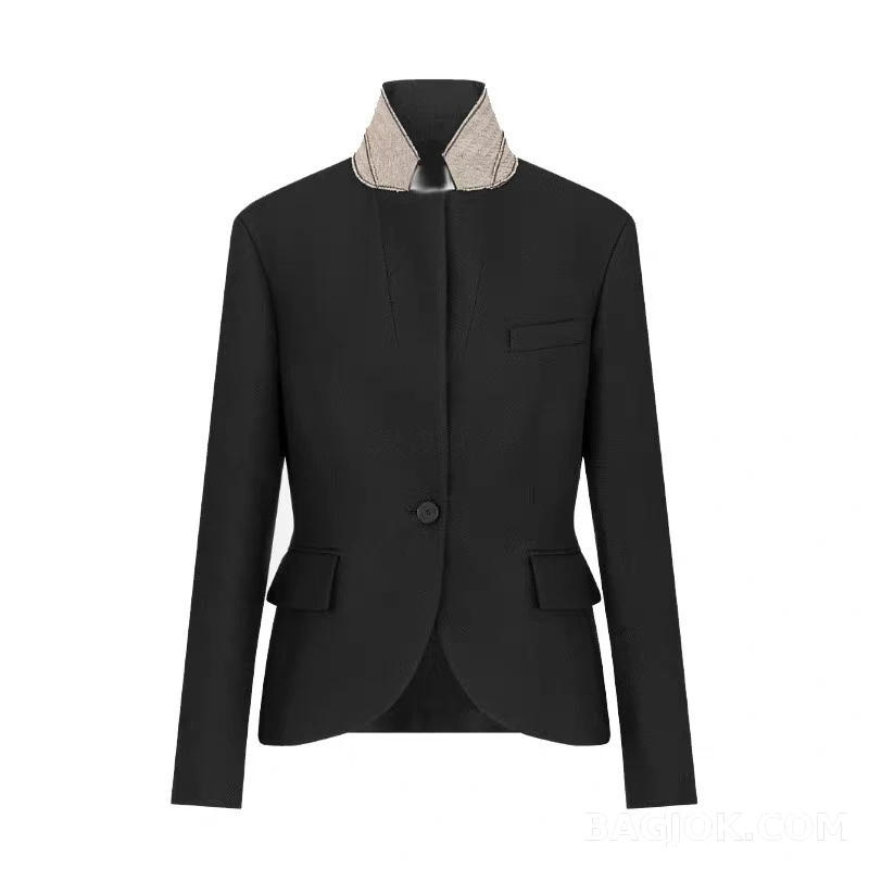 디올 디올 배색 카라 자켓 상세 이미지