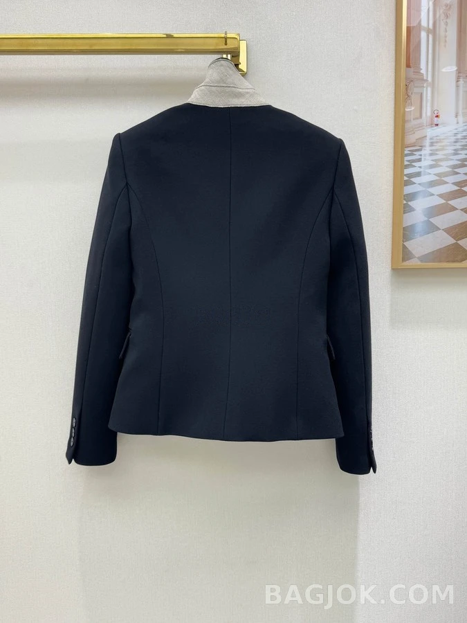 디올 디올 배색 카라 자켓 상세 이미지