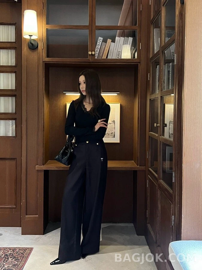 디올 디올 버튼 와이드 팬츠 상세 이미지