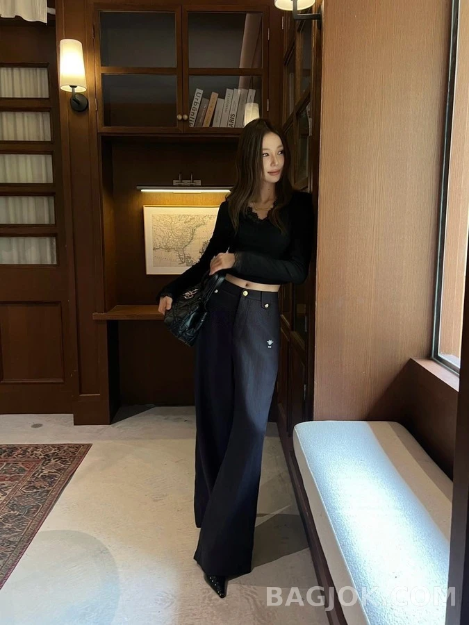 디올 디올 버튼 와이드 팬츠 상세 이미지