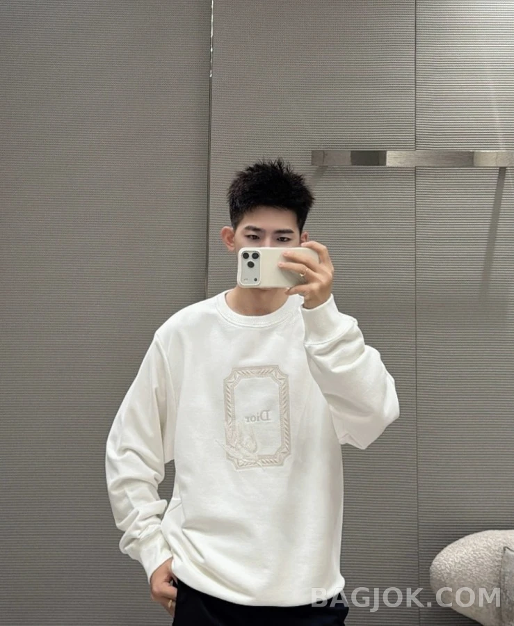 디올 디올 벌새 자수 맨투맨 상세 이미지