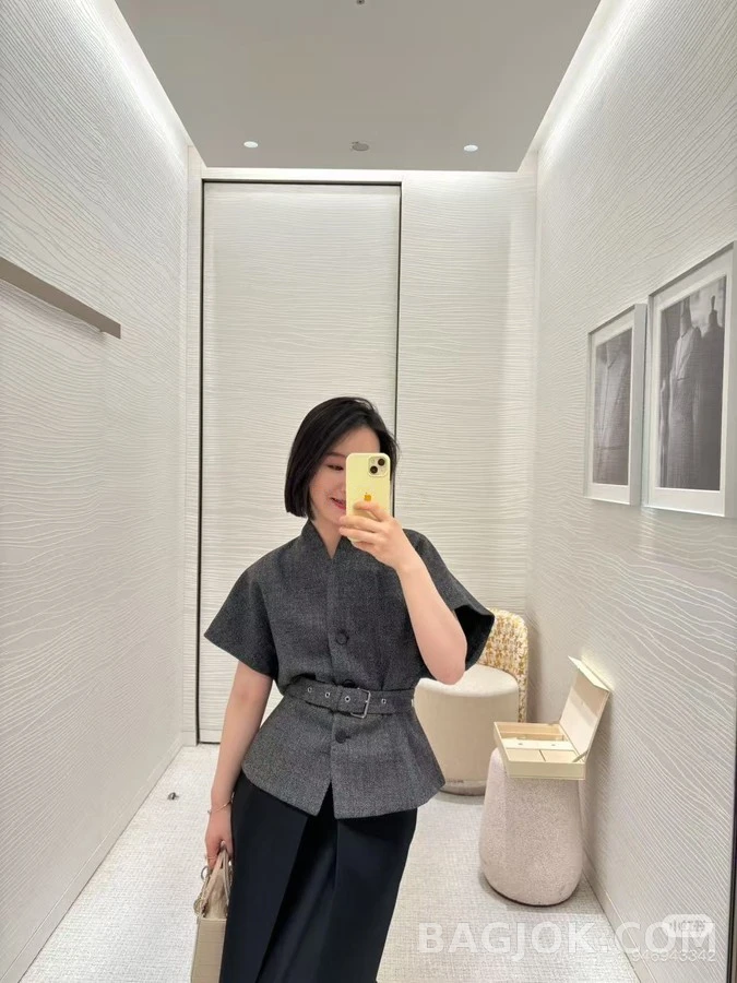 디올 디올 벨티드 와이드슬리브 자켓 상세 이미지