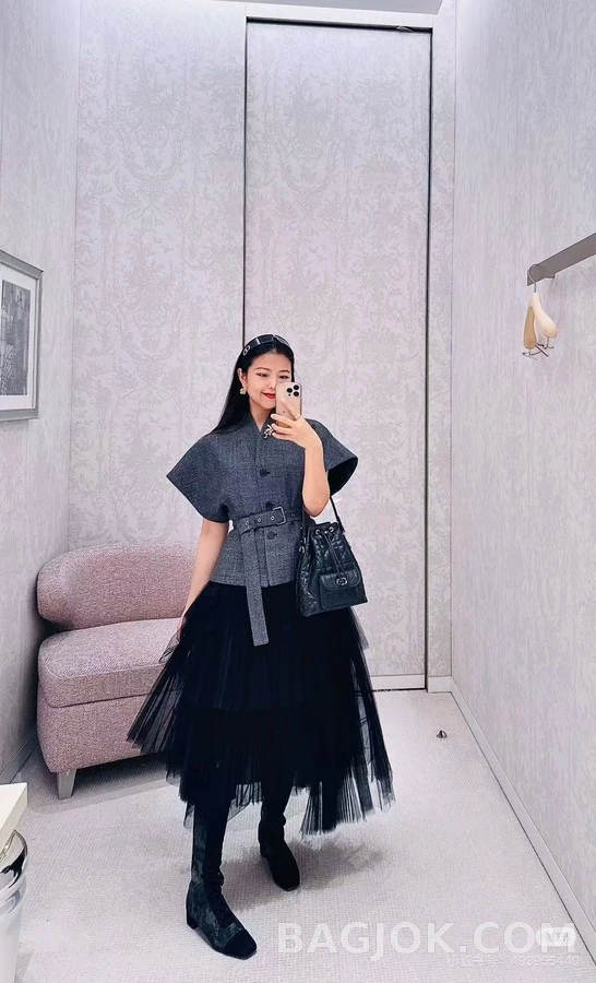 디올 디올 벨티드 와이드슬리브 자켓 상세 이미지