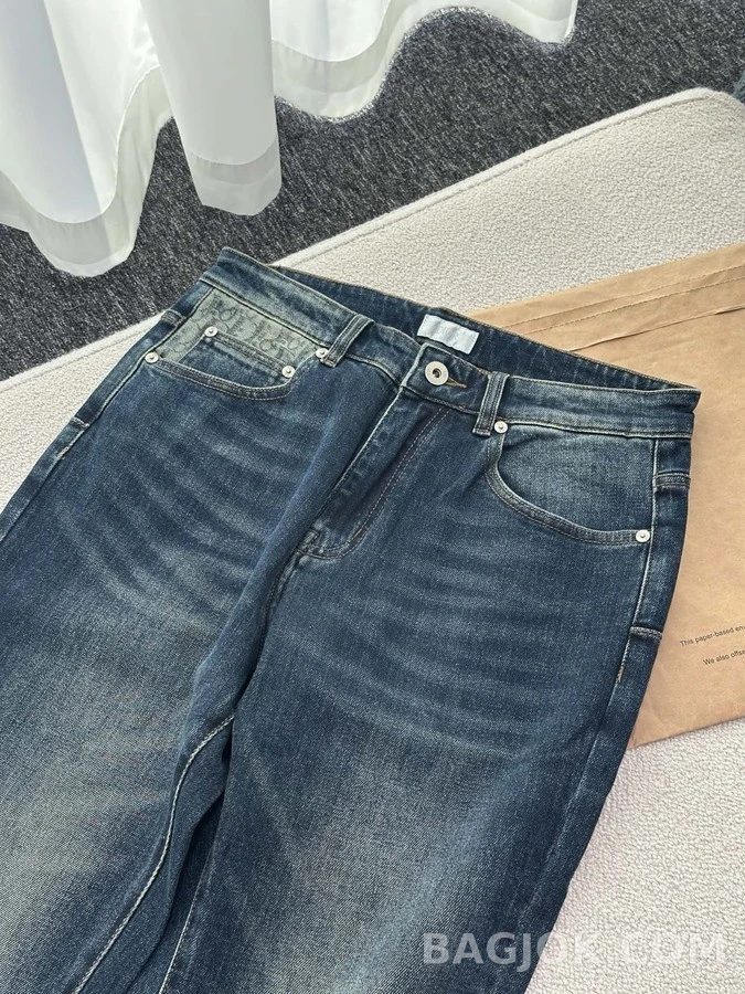 디올 디올 빈티지 워시드 스트레이트 데님 팬츠 상세 이미지