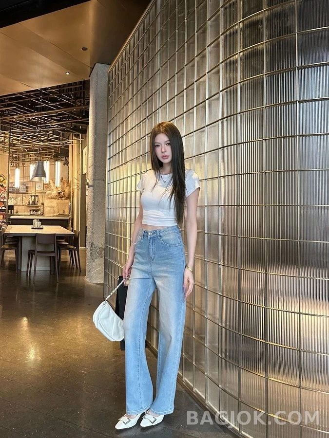 디올 디올 빈티지 워싱 자수 스트레이트 데님 팬츠 상세 이미지