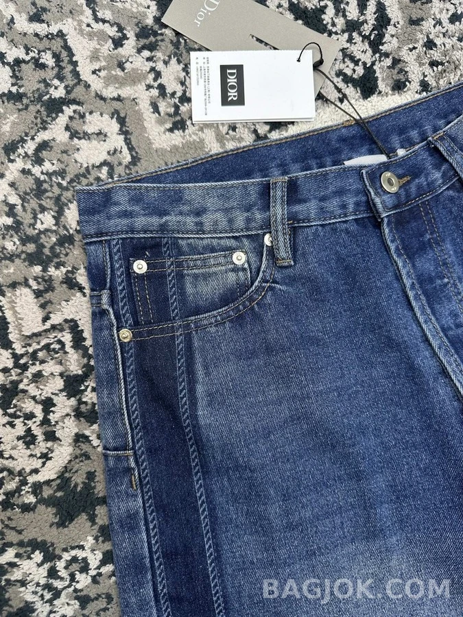 디올 디올 사이드 스트라이프 루즈핏 데님 팬츠 상세 이미지