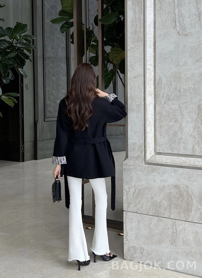 디올 디올 스탠드넥 금장 버튼 코트 상세 이미지