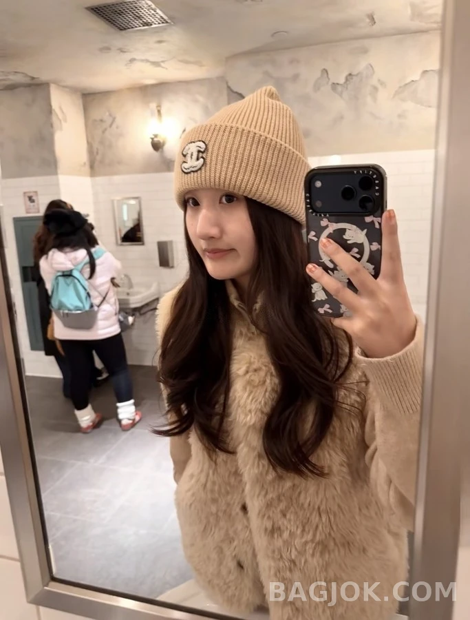 샤넬 샤넬 로고 리브드 비니 상세 이미지