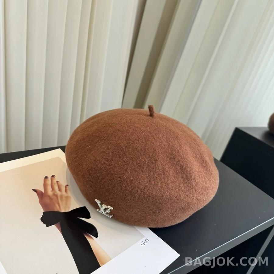 루이비통 루이비통 로고 캐시미어 베레모 상세 이미지