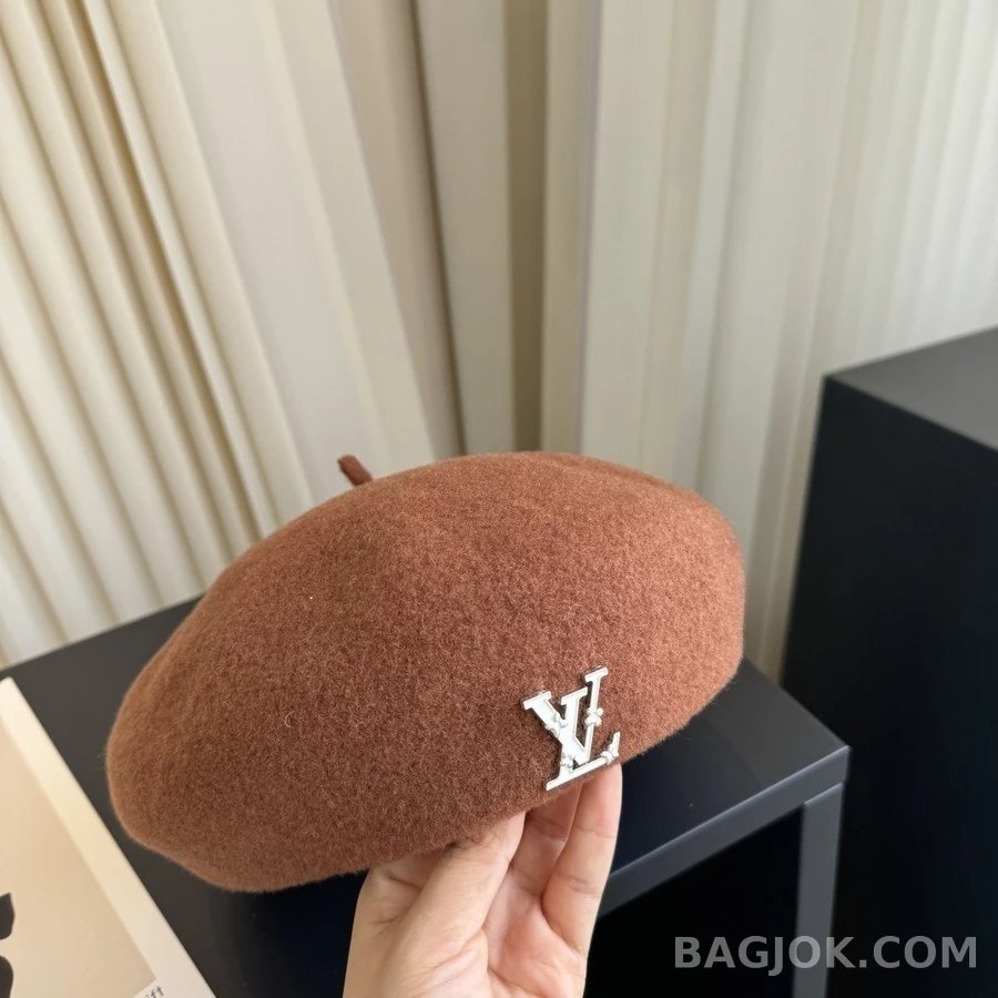 루이비통 루이비통 로고 캐시미어 베레모 상세 이미지