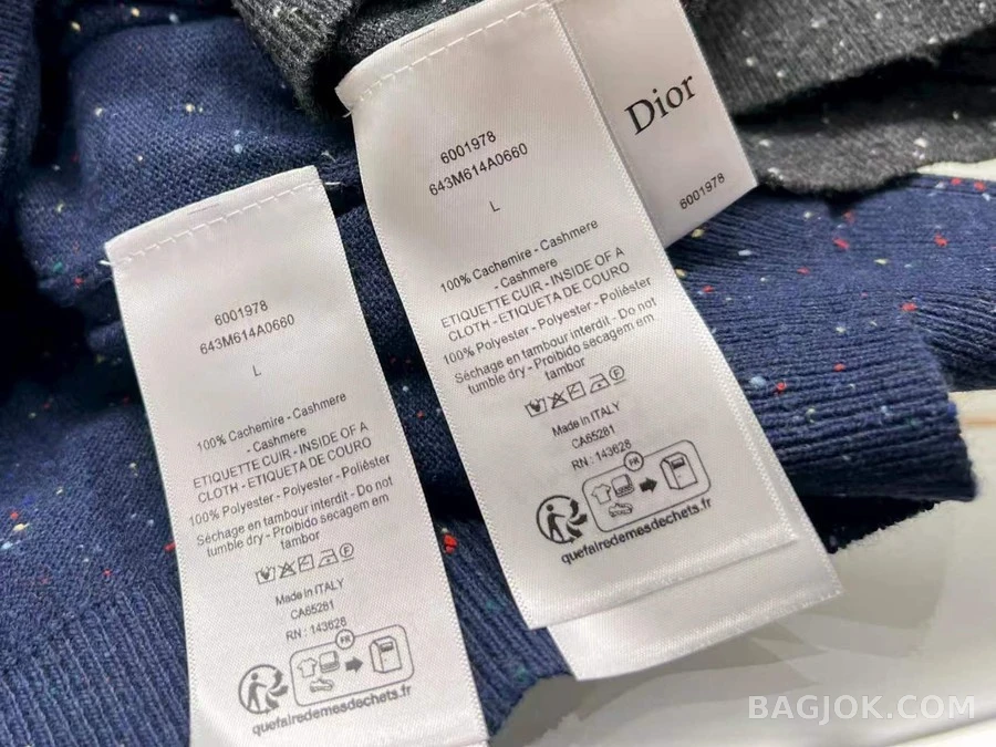 디올 디올 스페클 디엔 자수 울 스웨터 상세 이미지