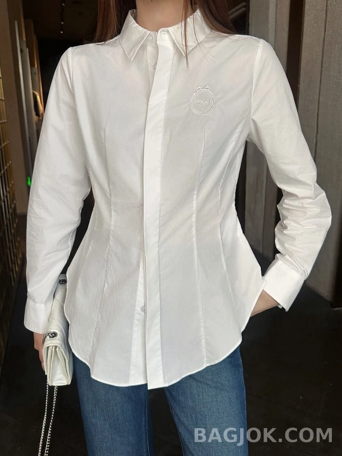 디올 디올 슬림핏 엠블럼 셔츠 상세 이미지