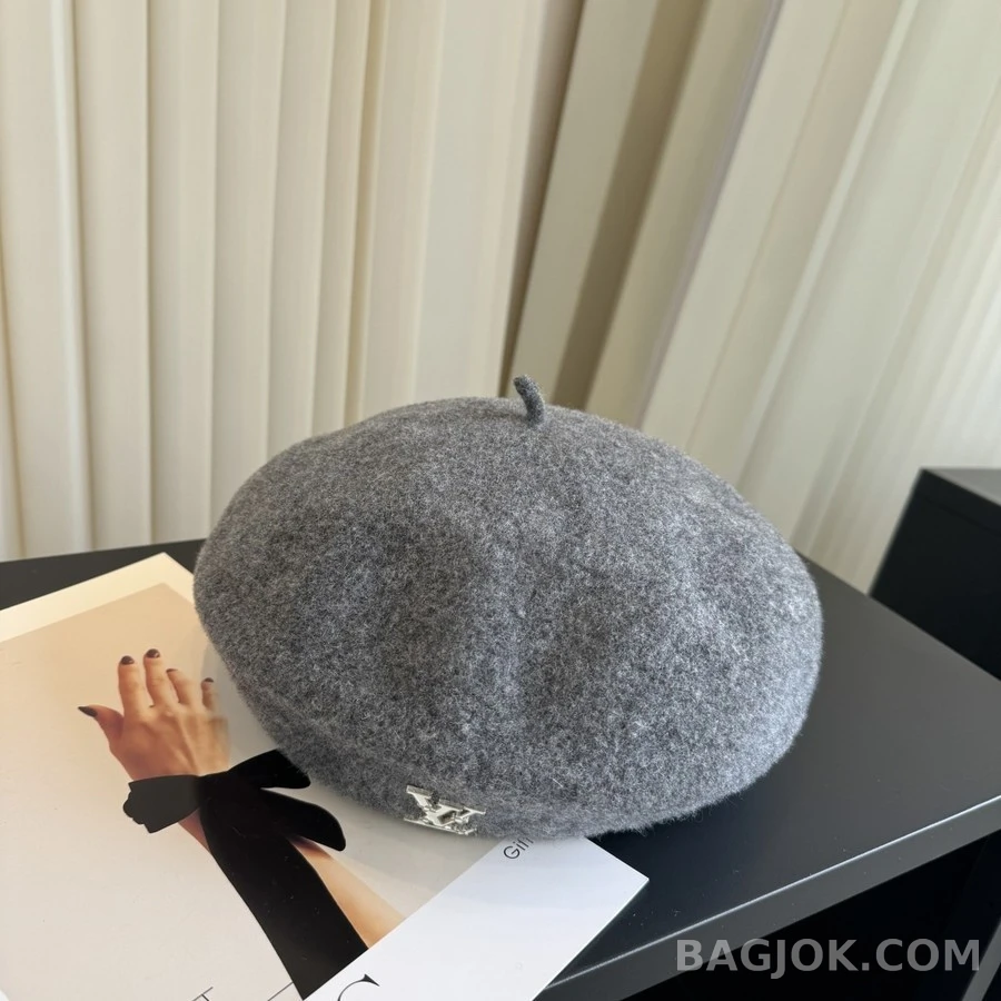 루이비통 루이비통 로고 캐시미어 베레모 그레이 상세 이미지