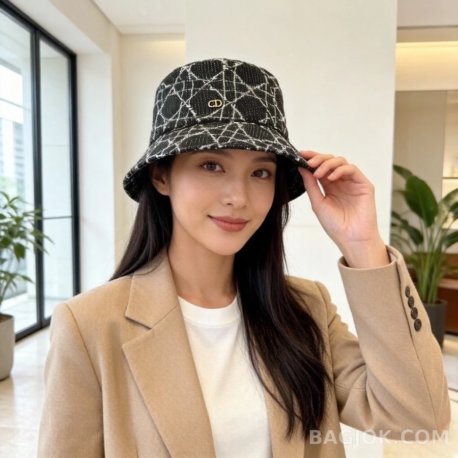디올 디올 까나쥬 패턴 버킷햇 상세 이미지