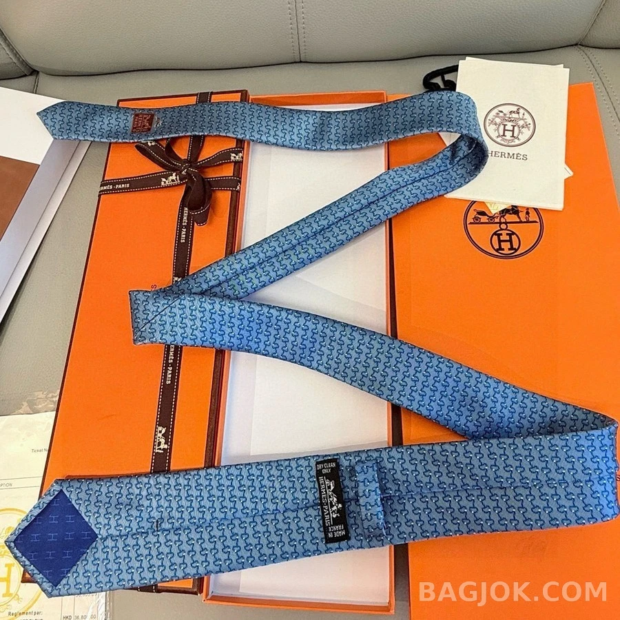 에르메스 에르메스 체인 패턴 넥타이 상세 이미지