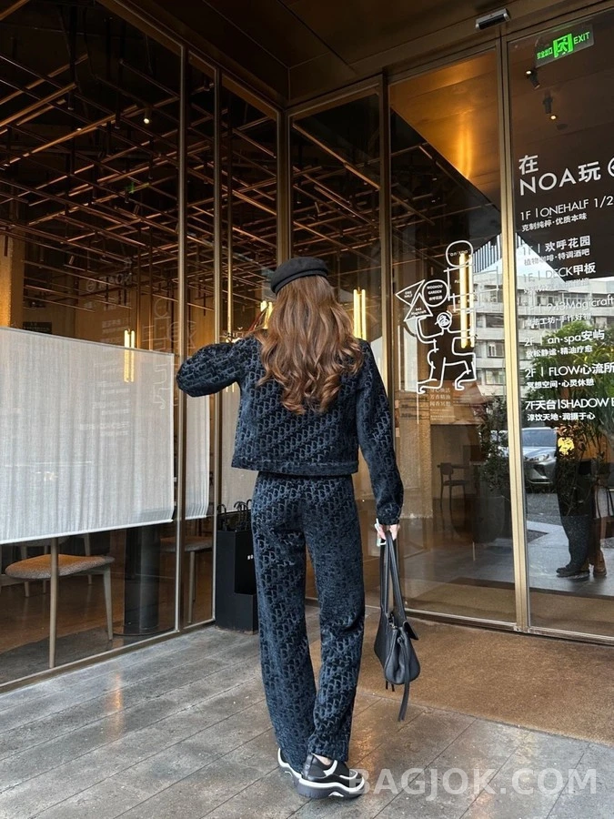 디올 디올 오블리크 벨벳 와이드 팬츠 상세 이미지