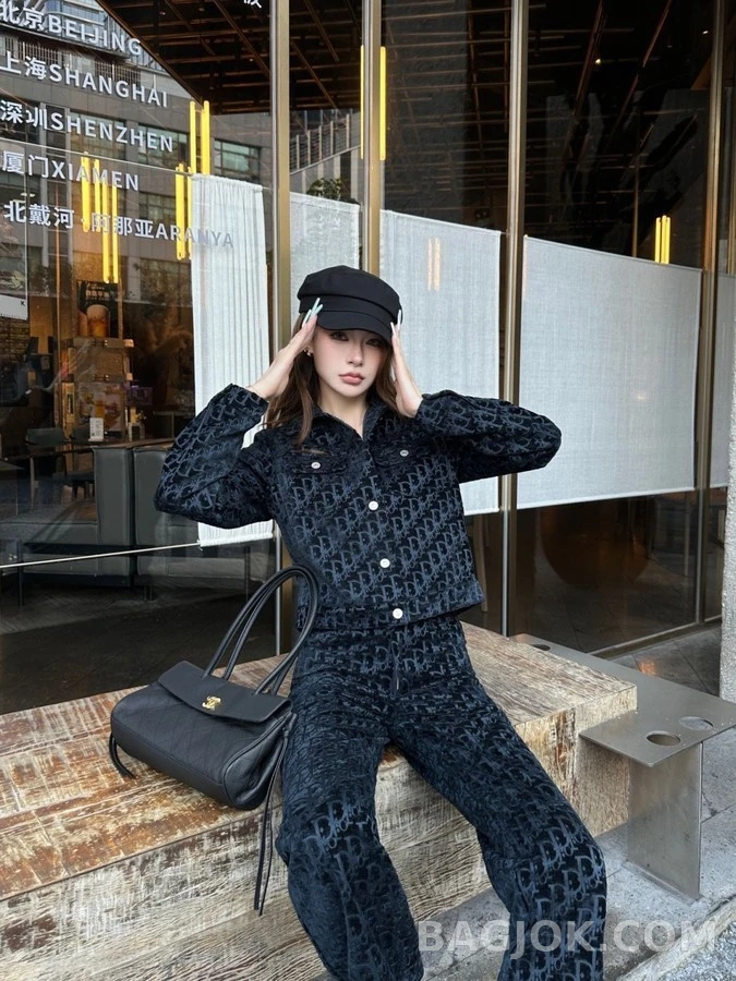 디올 디올 오블리크 벨벳 와이드 팬츠 상세 이미지