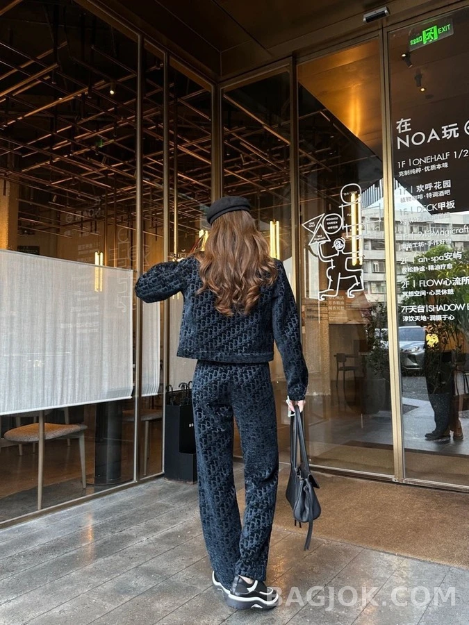 디올 디올 오블리크 벨벳 와이드 팬츠 상세 이미지