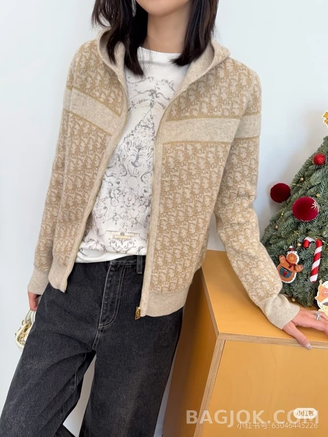 디올 디올 오블리크 자카드 양면 후드 집업 상세 이미지