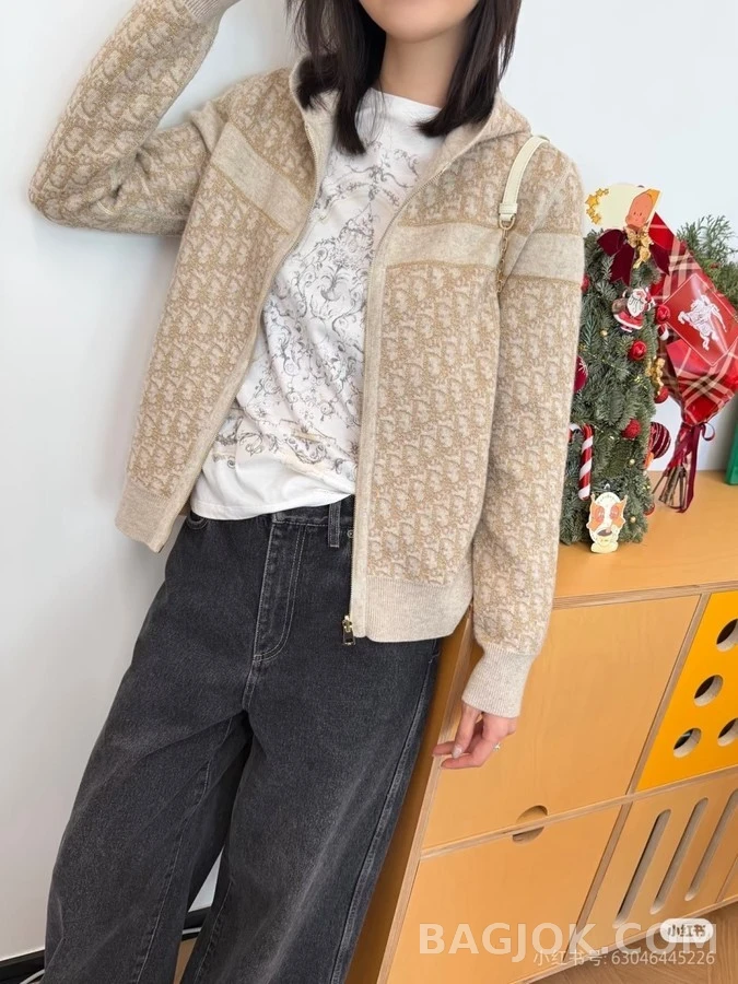 디올 디올 오블리크 자카드 양면 후드 집업 상세 이미지
