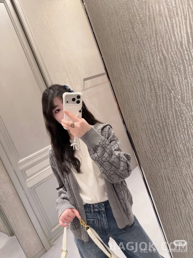 디올 디올 오블리크 패턴 집업 후드 상세 이미지