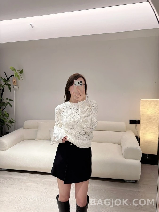 디올 디올 오픈워크 다이아몬드 니트 상세 이미지