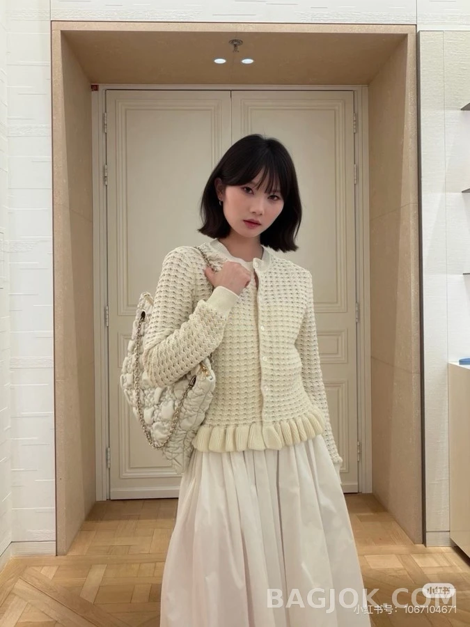 디올 디올 와플 러플 니트 가디건 상세 이미지